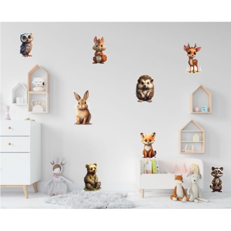 Erdei állatkák - Színes matrica csomag